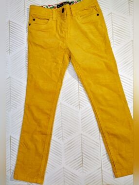 Mini Boden Mustard Yellow Skinny Corduroy Pants 8y Girls